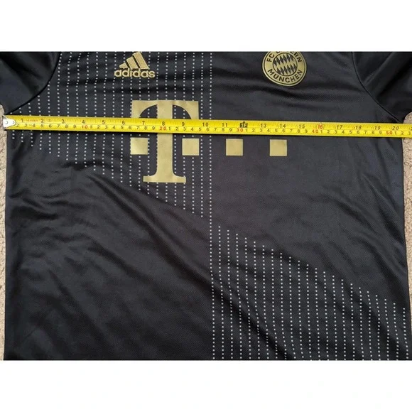 FC Bayern Munchen Adidas 21 22 Away Kit Soccer Jersey Black Logo Medium JBHS - Picture 5 of 11